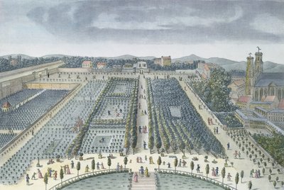 General View of Luxembourg Gardens in Paris, 1810, engraved by J.B. Chapuis by Angelo Garbizza
